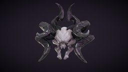 Demon skull 💀 skulls, demon, devil, heaj, creatures, sculptgl, darksouls, skull, dark