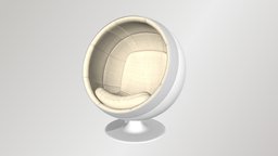 Round Futuristic Armchair office, modern, sofa, armchair, couch, lounge, furnishing, seating, armchair-furniture, chair-office, seating-furniture, chair-lowpoly, armchair-lowpoly, eggchair, chair, futuristic, livingroom