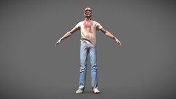 Zombie Male 1 blood, dead, apocalypse, undead, corpse, monster, male, horror, zombie