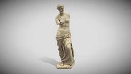 Venus De Milo statue, game, pbr