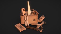 Wooden Instrument Toys Kit kit, saw, instrument, baby, kid, toy, bedroom, hammer, boy, bolts, oak, work, children, toys, nails, board, child, wrench, pliers, box, screwdriver, game, wood, decoration, interior, handwork