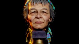 Kayan Tribe Woman sculpt, base, portrait, textures, realistic, traditional, woman, realitycapture, female