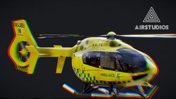 Ambulance Helicopter Airbus h145 (Swedish) ambulance, aircraft, helikopter, helicopters, ambulans, helicopter-3d, flying-vehicle, medical, helicopter, ambulance-helicopter, helicopter-ambulance, medical-helicopter, h145, airbus-h145