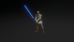 LowPoly Luke Skywalker character, lowpoly, starwars, free