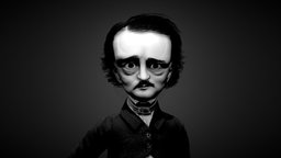 Edgar Allan Poe people, baltimore, cartoony, literature, gothic, american-history, edgar-allan-poe, stylizedcharacter, romanticism, character, history, american-literature