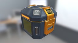 Scifi Props Treasure Chest Crate Loot Box crate, fiction, chest, boxes, treasure, loot, metal, props, science, box, asset, game, lowpoly, scifi, low, poly