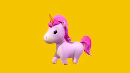 Just a Unicorn! unicorn, cute, walking, running, character, horse, animation