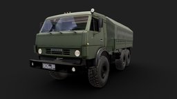 Kamaz 5350 general utility truck truck, soldier, army, unreal, russian, general, russia, utility, kamaz, unity, 3d, pbr, model, war, material, 5350