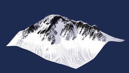 Lightmapped Mountain Scene landscape, snow, mountain, world-machine, lightmapped