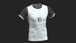 Football T-shirt Generic Low Poly PBR shirt, football, textile, fashion, t, generic, clothes, new, soccer, national, uniform, fabric, casual, men, t-shirt, sleeve, chelsea, symbolic, asset, game, 3d, low, poly, design, man, sport, clothing