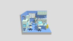 Laboratory Isometric doctor, laboratory, virus, isometric-room