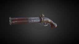 Legendary Pirate Pistol | GUN antique, gunpowder, 1700s, oldgun, onehandedgun, sophisticated, pirategun, historicalgun, pirate, gun