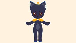 Mona Meawgistus cat, chibi, kitty, character, witch