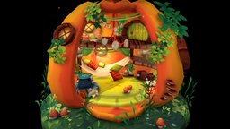 The Woodland Pumpkin Encounter forest, cute, interiors, dungeonsanddragons, fantasy, pumpkin, woodlandhideawaychallenge