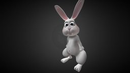 Rabbit V2.0 blend, rabbit, white, death, rig, jump, fbx, run, unwrapped, idle, idle-animation, bigeyes, animatedcharacter, animated-rigged, cartoon, blender, rigged