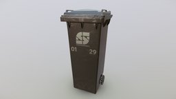 Garbage Bin trash, can, garbage, dk, trashcan, bin, blender-3d, garbagebin, garbagecan, daniil, substance, blender, street, container, plastic, kulinich