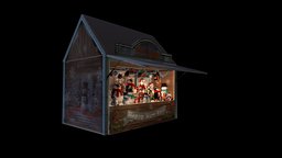 Christmas Market Toys Chalet food, winter, ice, santa, toys, architectural, snow, market, christmas, town, claus, holidays, fair, presents, new-year, house, city, building, street