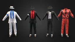 michael jackson attire collection hat, games, jacket, gta, mod, collection, outfit, mj, pant, michaeljackson, michaeljackson-kingofpop-mj, lowpoly, gameready