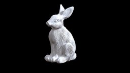 hare rabbit, ears, print, statue, hare, rodent, animal, sculpture
