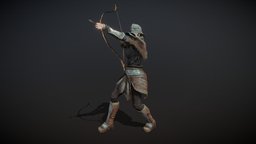 Archer arrow, bow, medieval, archer, blender