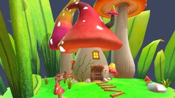 Mushroom house mushroom, pencils, mushroomhouse, colouredpencils, prismacolor