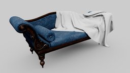 Victorian Style Sofa photorealistic, historical, 3d-model, 3denvironment, props-game, prop_modeling, victorian-furniture