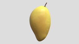 Mango Low Poly PBR Realistic food, fruit, tropical, market, vr, ar, supermarket, fresh, realistic, juice, sweet, health, mango, slice, juicy, sliced, healthy, asset, game, 3d, pbr, low, poly, turtule