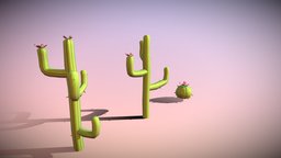 Cactus Lowpoly cactus, desert, substancepainter, blender, lowpoly, stylized