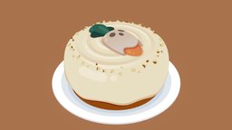 Scarrot Cake food, toon, cute, style, cake, carrot, toony, dessert, toonshader, caketopper, cakes, cutesy, cake-topper, carrots, food3dmodel, stylizedmodel, desserts, spookytheme, handpainted, hand-painted, stylized, ghost, spooky, dessertchallenge, carrotcake, carrot-cake