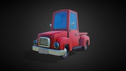 Stylized Truck truck, prop, transport, bus, shipping, tractor, cargo, large, lorry, substancepainter, substance, asset, vehicle, car, stylized