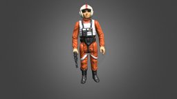Luke Skywalker X- Wing Pilot action-figure, artec-space-spider, starwars-figurine-character-helmet, starwars