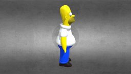 Homer Simpson simpson, homer, character, cartoon, blender