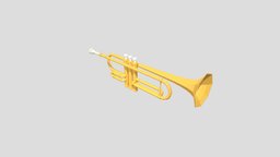 Low poly trumpet trumpet, doot, weapon, gorytale