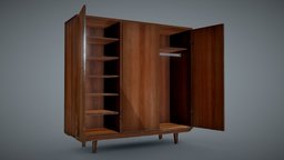 Soviet Wardrobe Variant 1 Brown dresser, soviet, block, vintage, retro, unreal, realtime, furniture, russia, eastern, union, wardrobe, old, ussr, ue4, unity5, lods, prl, substancepainter, unity, unity3d, game, blender3d, house, home, container, interior, hdrp, unityhdrp