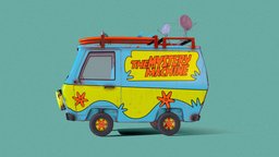 The Mystery Machine van, scoobydoo, scooby-doo, mysterymachine, hanna-barbera, shaggy, cartoon