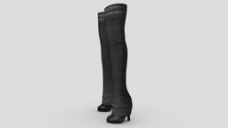 Female Thigh Leg Warmers With High Heel Shoes cute, leather, winter, high, heel, fashion, girls, leg, with, shoes, thigh, womens, wear, warmers, stilettos, pbr, low, poly, female, black