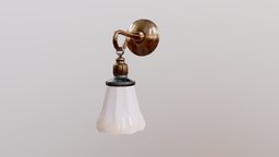 1910s Wall Lamp lamp, 1910, substancepainter, substance, maya, wall, fakeplant