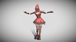 Elven Red Animated Free Fire 3D character tpose, character, witch, gamecharacter, animated, freefire, freefirefemalebundle, elvenred, freefiredance, freefire1stbundle, freefire1st, freefire1stanniversary, accurig