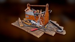 Tool Kit ( In House Project ) 3dmodels, wooden, games, assets, hammer, tools, nails, dust, 4k, hq, pliers, tool, artist, screwdriver, toolbox, woods, hammerhead, 3d-model, nail, artstation, 3d-art, 4ktextures, wooden-box, 4ktexture, gameasset-gameart, toolkit, texture-and-material, modeling, 3d, texture, gameasset, wood, sketchfab, model3d, nailed, tool-kit