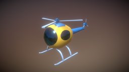 Helicopter Toy low-poly game ready kids, toy, fun, copter, unreal, vr, ar, unity, pbr, lowpoly, helicopter, plastic