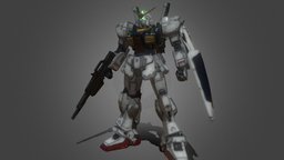 (ROBOT) Gundam mk2 with realistic texture mech, mechanical, unreal, hard-surface, mecha, realistic, si-fi, blender, military, gundam, robot, mechanimalchallenge, blendergundam, gundammk2