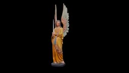 Angel (statue) angel, candle, statue, religion, belgium, lzcreation, dison, photogrammetry, 3dscan, church