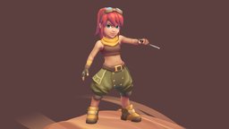 Naira the desert warrior steampunk, warrior, videogame, desert, weapon, character, girl, cartoon