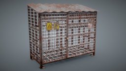 Gas Cylinder Cage Rusty storage, gas, cage, cylinder, unreal, rusty, realtime, postapocalyptic, explosive, old, tank, engine, ue4, propane, unity5, lods, butane, substancepainter, unity, unity3d, game, blender, blender3d, factory, bottle, container, industrial