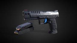Walther Q5 Match SF Pistol machinegun, walther, pistol, fusil, submachinegun, pistol-gun, substance, weapon, low-poly, weapons, blender, lowpoly, military, gun, guns, gameready