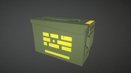 Low-Poly Ammo Can ammunition, lowpoly