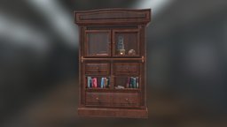 Bookcase Game Model pig, library, vintage, medieval, unreal, books, ornament, vessel, antique, furniture, gothic, fbx, bookcase, props, cabinet, old, clay, moai, chile, cinema-4d, interior-design, props-assets, libraries, props-game, maya, unity, architecture, low-poly, book, game, blender3d, gameasset, home, interior, church, horror, wiiden