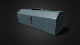 Vintage Tool Box (Animated) rust, vintage, rusty, tool, old, box, game-ready, toolbox, ue4, game-asset, game-model, unity, pbr