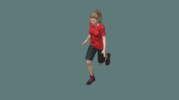 Football Player Girl 2 football, play, player, motion, goal, unrealengine, sportwear, iclone, realitycapture, character, unity, girl, 3d, creature, sport, soccur