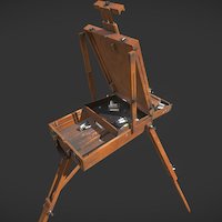 Easel prop, painting, easel, artist, acrylic, boxeasel, painter, game, art, environment